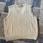 Brandy Melville Preppy Y2k John Galt () White Cable-knit Indie Sweater Vest OS Photo 3
