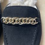 Torrid  Black & Good Chain Fur Lined Suede Mules | Size 7 Wide Width NWOT Photo 3