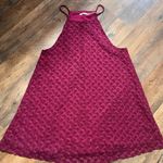 Kimchi Blue Urban Outfitters Cranberry Crochet Lace Halter Neck Sleeveless Mini Sundress Photo 4