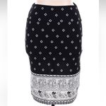 LuLaRoe Black White Floral Paisley Two Tone Dip Cassie Pencil Skirt Size XL NWT Photo 4