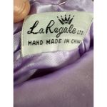 La Regale VTG 80s Ltd Pale Purple Teardrop Fringe Silver Convertible Purse Photo 4