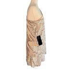 Bebe  One Shoulder Rose Gold Sequined Overlay Dress Photo 7