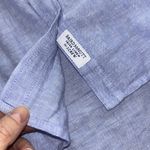 J.Crew Baird McNutt Irish Linen Relaxed Short Sleeve Shirt French Blue Medium Photo 3