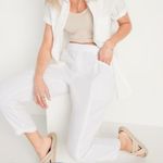 Old Navy Old‎ Navy High Waisted Cropped Linen Blend Pants Size Large NWT Photo 0