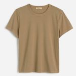 Madewell NWT Cotton Perfect Crewneck Sagebrush T-shirt Small stain Sz XXS Photo 5