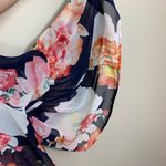 Le lis  navy floral bell sleeve kimono Photo 1