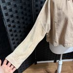 Forever 21  Cropped Corduroy Jacket Womens L Beige Festival Minimalist Neutral Photo 3