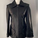 Pellino Genuine Italian Black Leather Jacket Sz M Size M Photo 2