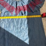 Philosophy Blue and Red Ruffled Off-Shoulder Midi Sundress Photo 8