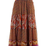 Alberto Makali  Boho babydoll beaded maxi dress size 4 Photo 0