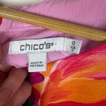 Chico's  Tropical Floral Midi Dress Sz US 4 Resort Vacation Cruise Beach Colorful Photo 5