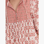 Free People  Hazy Maisy cotton Indian print boho maxi prairie dress XS S Photo 3