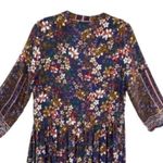 JODIFL Dark Floral Peasant Maxi Dress Photo 11