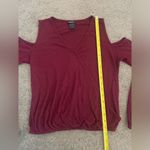 Rue 21  Long-Sleeve, Cross-Over Cut-Out Shoulder Ribbed Top, Size S Photo 4
