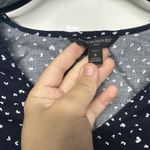 Banana Republic  blue heart short sleeve knee Length dress Petite Small Photo 2