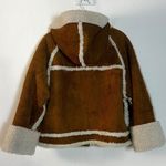 Free People  Western Bohemian Vegan Suede Exchange Shearling Jacket Coat XL Photo 8