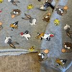 Looney Tunes  all over print cropped pullover sweater size small Photo 3