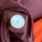 Lululemon Kick Serve Sweat Tank Top Bra Padded Bordeaux Drama Size 6 Orange Photo 6