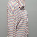 Inspired Hearts pastel rainbow stripe cropped hoodie size large Photo 3