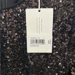 frame denim NWT FRAME Sequin Embellished Long Sleeve Mini Dress – Black – Size Small Photo 4