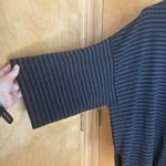 Eileen Fisher Eileen Fisher Wool Sweater Jumper Womens S/M Gray Stripe Short Sleeve Boxy Photo 1