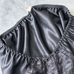 Vintage Lovable Half Slip Skirt 4" Wide Lace Ultra High Slit Black Size Medium Photo 8