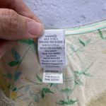 Aria  Floral Short Sleeve Cotton Nightgown Size XL Yellow Green Floral Cottage Photo 4