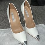 Saks 5th Avenue White & Silver Heels Photo 0