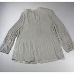 Adrianna Papell  Polka Dot Blouse Long Sleeve Pleated Top Womens Size M‎ Photo 5