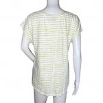 Chico's ‎ Shirt Womens Medium White Green Striped Tee Classic Essential Casual Photo 3