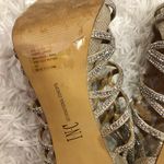 INC Sharee 2 Rhinestone Strappy Caged Heels Champagne Gold 9 Photo 8