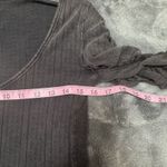 Free People We the Free Hope Henley Washed Black Long Sleeve Womens XS Photo 7