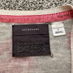 Anthropologie Guinevere cream & pink floral knit open front cardigan sweater, S Photo 6