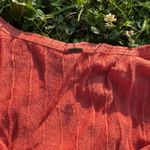 Free People  “Got Me Twisted” Orange V-Neck Long Sleeve Knit Top Size Medium Boho Photo 4