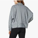 Liverpool NWT  Los Angeles Cocoon Button Up Pewter Black Sketchy Stripe Photo 4