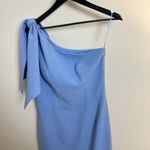 Dress the Population  Tiffany One-Shoulder Midi Dress in Sky Size Medium Photo 3