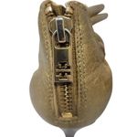 Tory Burch Constance Gold Strappy Sandal Braided Leather Stacked Wood Heel 7.5 M Photo 6