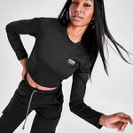 Adidas Originals Outline Ribbed Crop Long-Sleeve Shirt Size M Photo 0