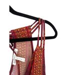 BCBGeneration  Jumpsuit Womens Medium Orange Red Boho Beach Festival Geometric Photo 6