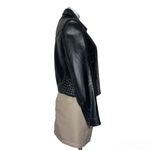 FLYING BIKES Oakwood Black Leather Moto Jacket Motorcycle Womens Size Medium Photo 2