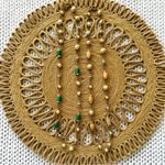 J.Crew  Set of 2 Gold Tone Pearl Accent Peach Green Stone Strand Necklaces Lot Photo 2