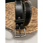 Vera Pelle Black Leather Belt Studded Distressed Sz large 36-38" Made in Italy Photo 7
