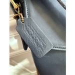 Coach Vintage 90s Dark Blue Leather Equestrian Flap Cross Body Purse Bag #9807 U Photo 3