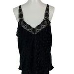 Silkscreen Lingerie Tank Top 2X Black Lace Stretchy Y2K Intimates Photo 0