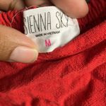 Sienna Sky Vibrant Red linen Blend bow detail Crop top Photo 1