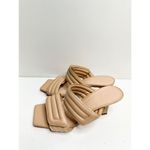 Abound  Sandals Size 4 Qarly Heeled Tan Square Toe Slip On Heels Photo 2