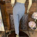 VINTAGE 1990'S WORTHINGTON PETITE BLUE & WHITE PLAID TAPER LEG PANTS (10P) Photo 3