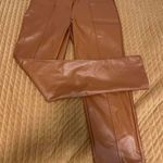 Princess Polly PU brown leather pants Photo 0