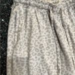Tahari Pants Womens M Gray Leopard Print Pull On Drawstring Lounge Pajama Casual Size M Photo 1