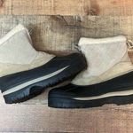 Magellan | Women's Black Tan Winter Suede Duck Pac Warm Thinsulate Boots Sz 8 Photo 0
